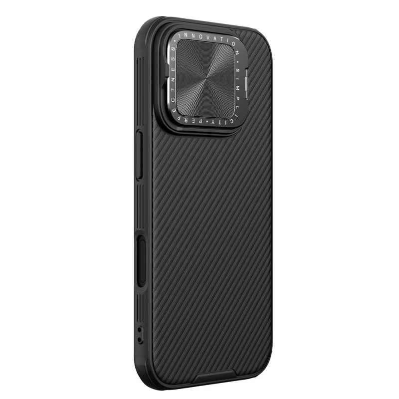 NILLKIN Camshield Prop Series for iPhone 16 Pro Case Slide Camera Protection PC + TPU Phone Cover - Black