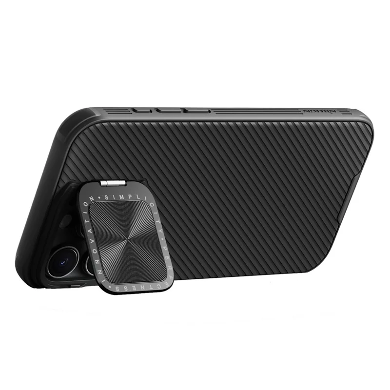 NILLKIN Camshield Prop Series for iPhone 16 Pro Max Case Slide Camera Protection PC + TPU Phone Cover - Black