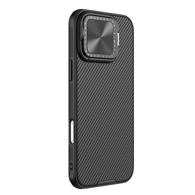 NILLKIN Camshield Prop Series for iPhone 16 Pro Max Case Slide Camera Protection PC + TPU Phone Cover - Black