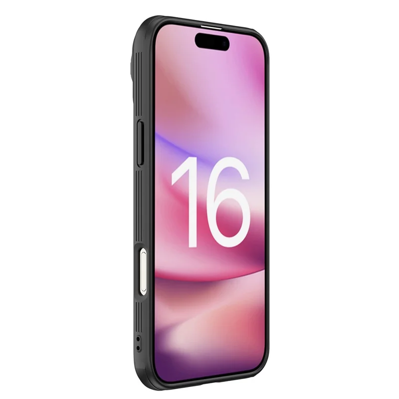 NILLKIN Camshield Prop Series for iPhone 16 Pro Max Case Slide Camera Protection PC + TPU Phone Cover - Black