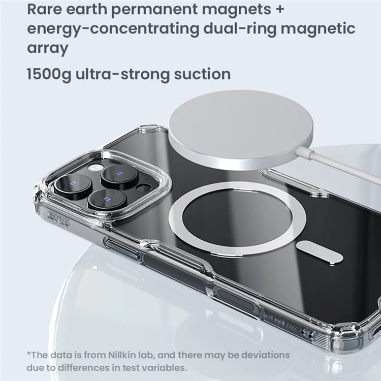 NILLKIN Pro Series for iPhone 16 Pro Case Compatible with MagSafe TPU+PC Ultra Clear Phone Case - Transparent