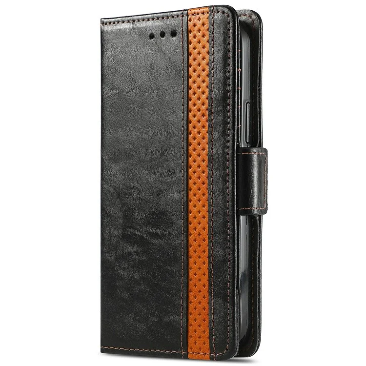Serie Caseneo 002 Para Samsung Galaxy S24 fe Case Stand Billet Supling PU Cool Coatch - Negro