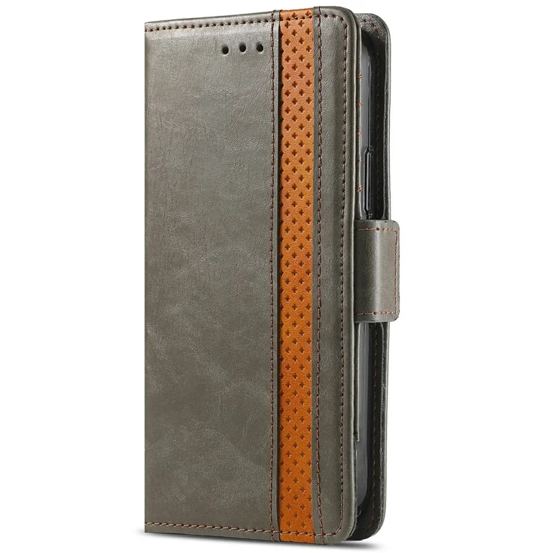 For Samsung Galaxy S24 FE Phone Cases CASENEO PU Leather Cover Stand with RFID Blocking Wallet - Grey