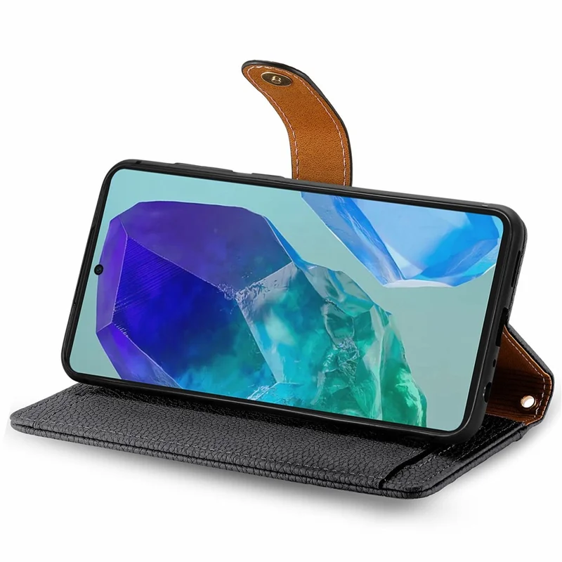 Für Samsung Galaxy S24 fe Case RFID Blockieren Sie Reißverschluss -taschen -leder -brieftasche. - Schwarz