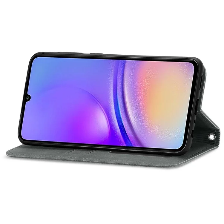 Für Samsung Galaxy A06 Case Skin Touch Feeling Leder Brieftasche Telefonabdeckung Magnetische Absorption - Grau