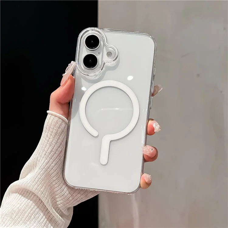 Für Das Iphone 16 Plus -fall Kompatibel Mit Magsafe Protective TPU+PC -telefonabdeckung - Weiß