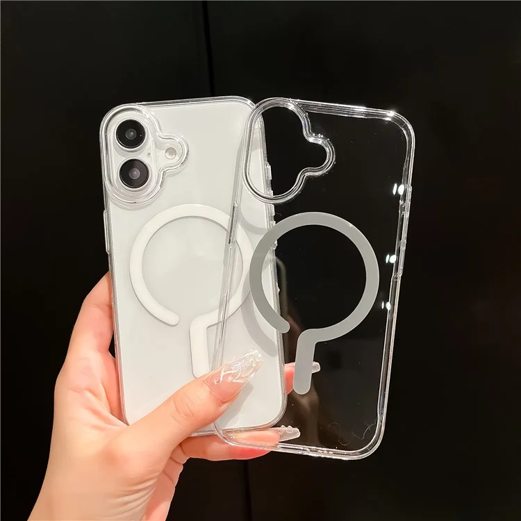 Für Das Iphone 16 Plus -fall Kompatibel Mit Magsafe Protective TPU+PC -telefonabdeckung - Weiß