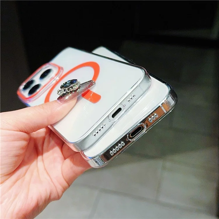 Per Iphone 16 Pro Case Compatibile Con MagSafe Protective TPU+PC Cover Per pc - Zaffiro