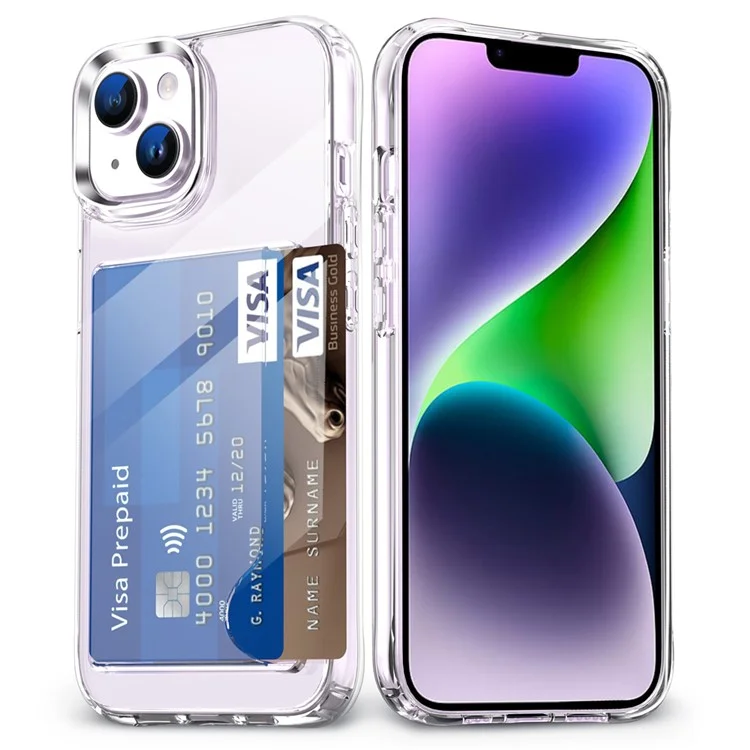 Чехол для iPhone 15 из защитного ТПУ с держателем для карт