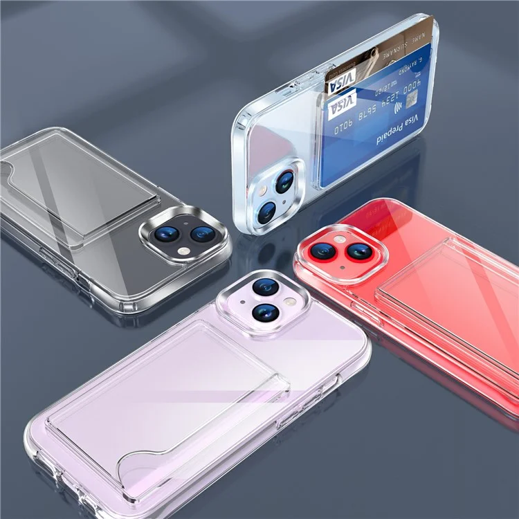 Чехол для iPhone 15 из защитного ТПУ с держателем для карт