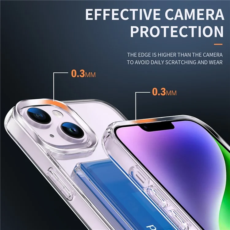 Чехол для iPhone 15 из защитного ТПУ с держателем для карт