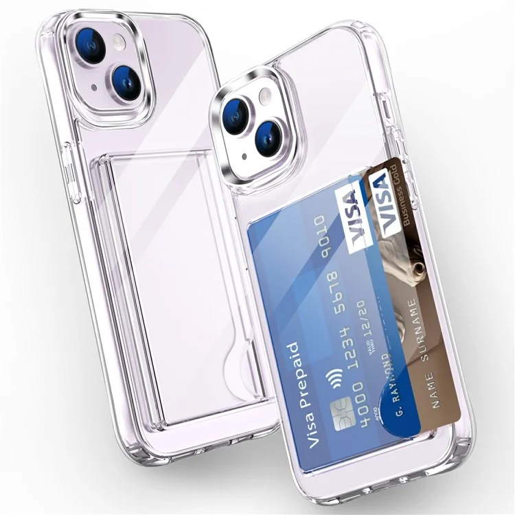 Чехол для iPhone 15 из защитного ТПУ с держателем для карт