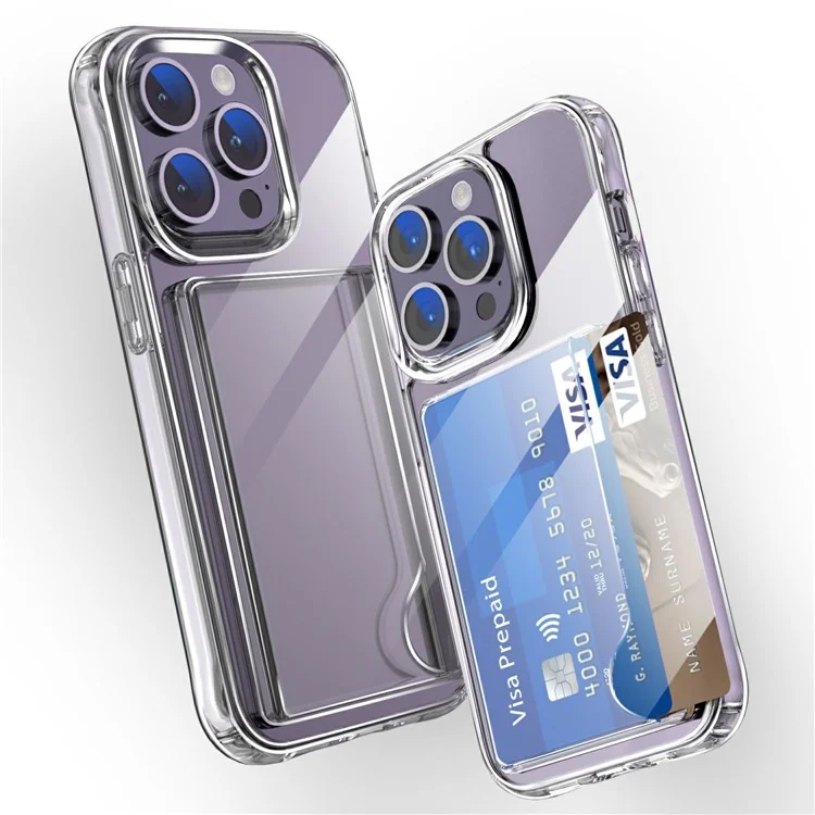 Защитный чехол из ТПУ с держателем для карт для iPhone 15 Pro
