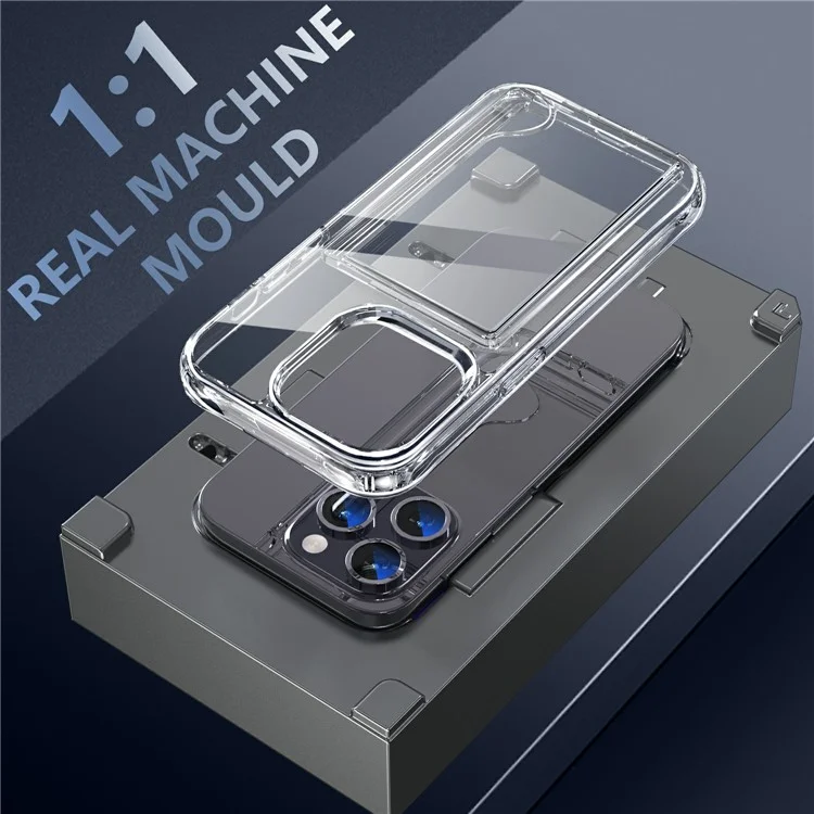 Защитный чехол из ТПУ с держателем для карт для iPhone 15 Pro