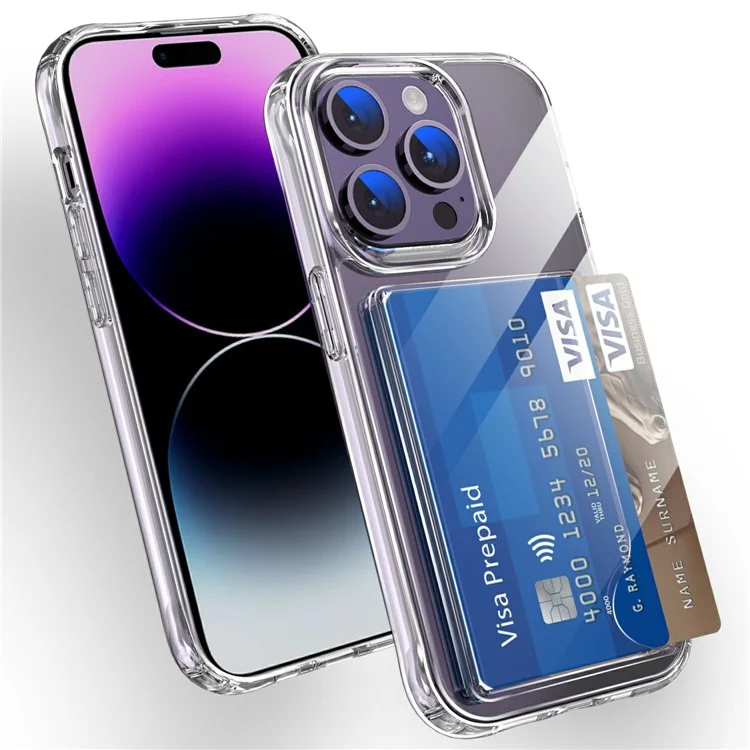Защитный чехол из ТПУ с держателем для карт для iPhone 15 Pro