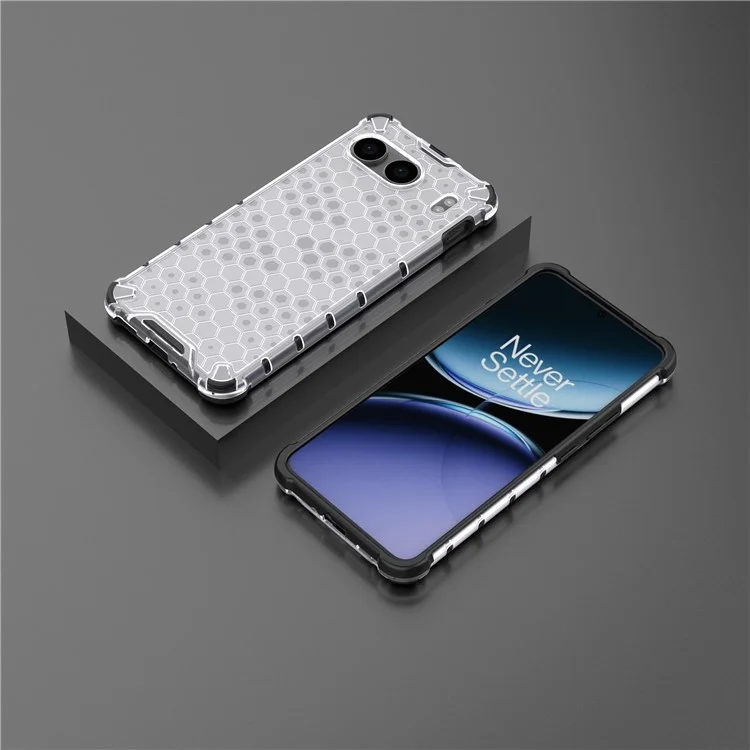 Per OnePlus Nord 4 Case PC+TPU Phone Cover Forma a nido d'ape - Grigio