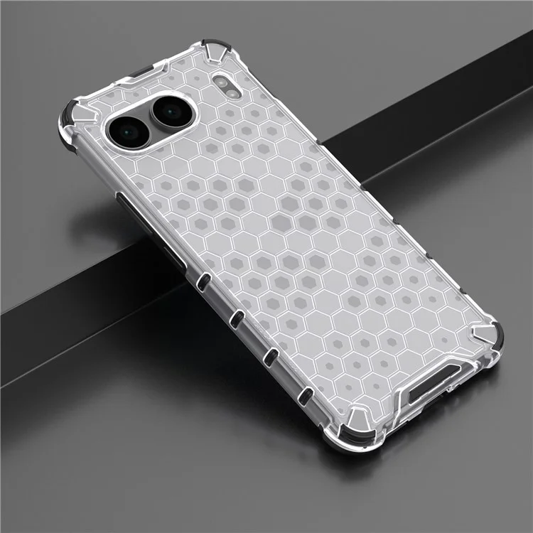 Per OnePlus Nord 4 Case PC+TPU Phone Cover Forma a nido d'ape - Grigio