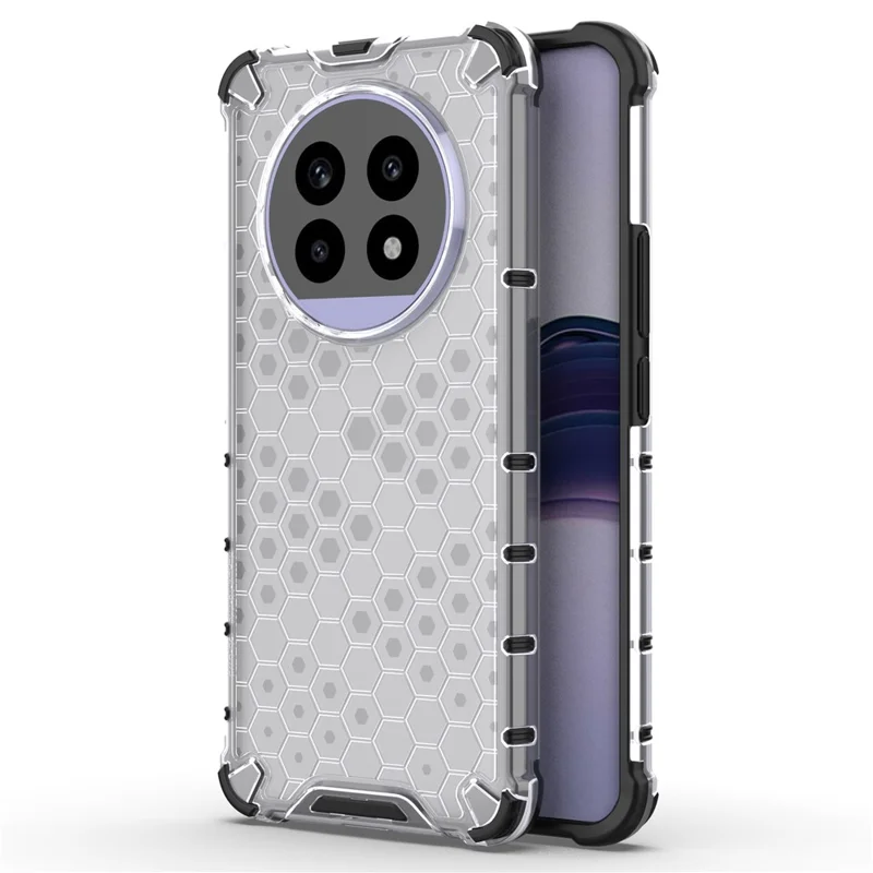 For Realme 13 Pro 5G (Global) / 13 Pro+ 5G (Global) Case PC+TPU Phone Cover Honeycomb Shape - Grey