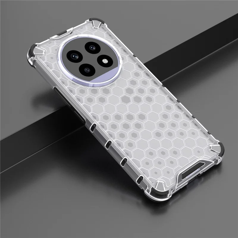 For Realme 13 Pro 5G (Global) / 13 Pro+ 5G (Global) Case PC+TPU Phone Cover Honeycomb Shape - Grey