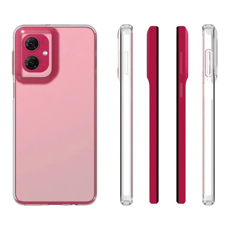 Per Motorola Moto G55 5G Custodia Telefonica Trasparente Resistente all'Acqua TPU Back Cover