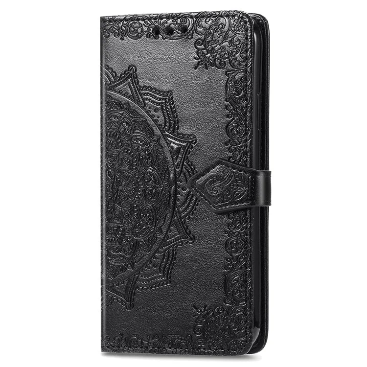 Per OnePlus Nord 4 Case Mandala Embossed Design Leather Wallet Phone Cover - Nero
