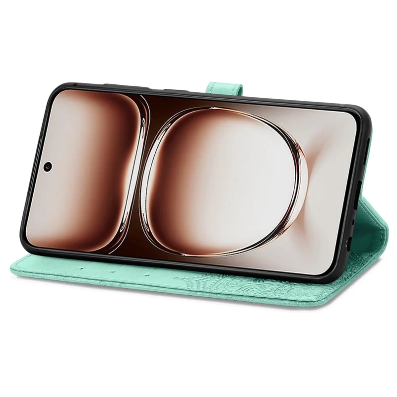 For OnePlus Nord 4 Case Mandala Embossed Design Leather Wallet Phone Cover - Green