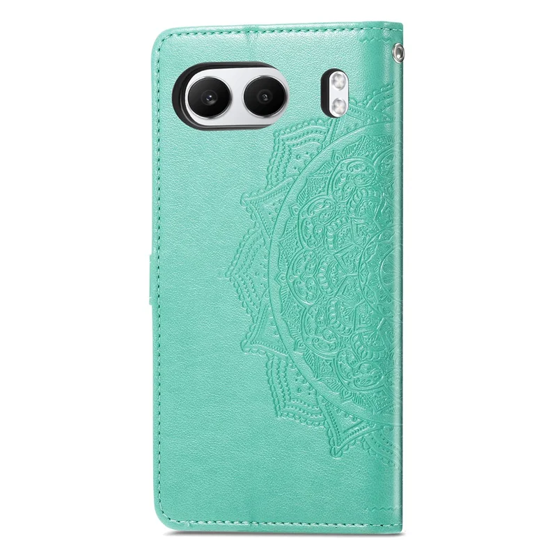 For OnePlus Nord 4 Case Mandala Embossed Design Leather Wallet Phone Cover - Green