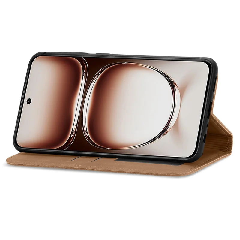 For OnePlus Nord 4 Leather Case with Card Holder Magnetic Absorption Phone Cover - Brown