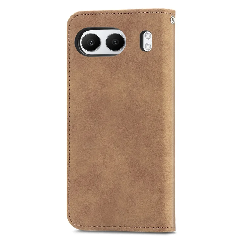 For OnePlus Nord 4 Leather Case with Card Holder Magnetic Absorption Phone Cover - Brown
