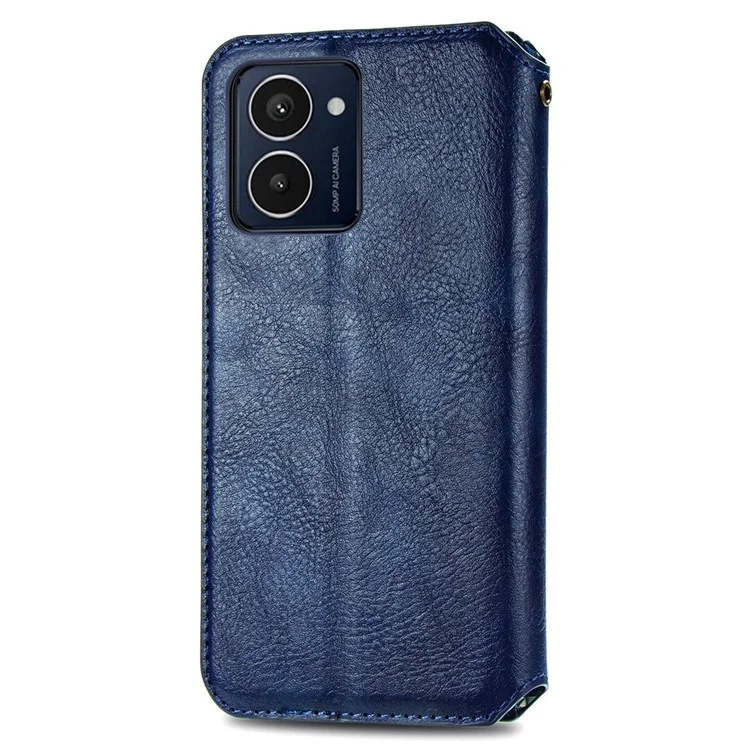 Für HMD Pulse Pro Case Rhombus Prägung PU-Leder Geldbörse Handyhülle - Blau