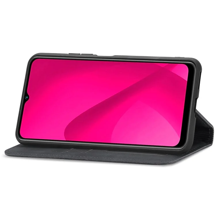 Для HMD Pulse Pro Case Skin Touch Кожаный Кошелек. - Черный