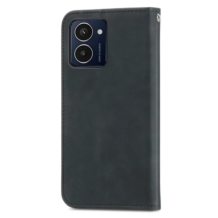 Для HMD Pulse Pro Case Skin Touch Кожаный Кошелек. - Черный
