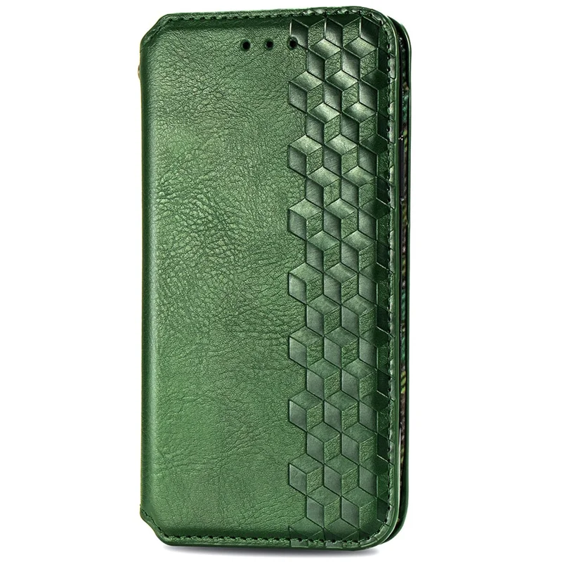 For Xiaomi 14T Pro PU Leather Case Rhombus Imprint Wallet Stand Phone Cover - Green