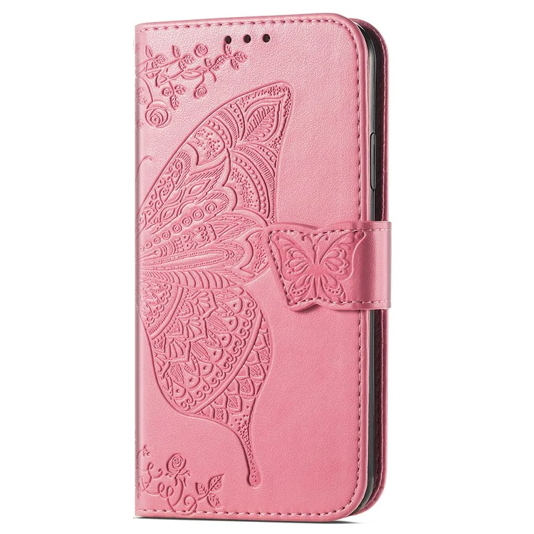 For Xiaomi 14T Pro Case PU Leather Wallet Phone Cover Butterfly Pattern - Pink