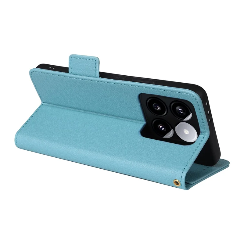 Para Xiaomi 14t Case Litchi Textura PU Pula Flip Flip Telpular - Azul Bebé