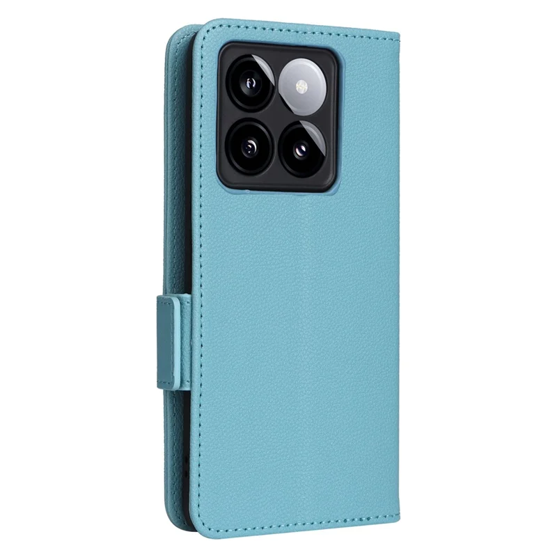 Para Xiaomi 14t Case Litchi Textura PU Pula Flip Flip Telpular - Azul Bebé