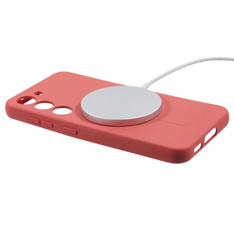 For Samsung Galaxy S23+ Case Shockproof TPU Phone Cover Magnetic Case - Camellia Red