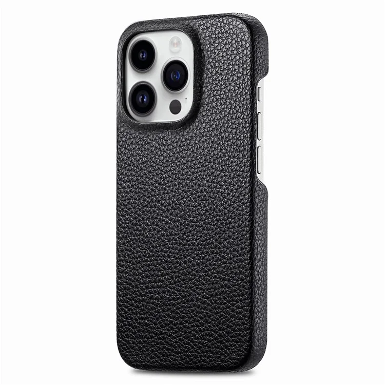 Y1 Per Iphone 16 Pro Case Shock -shock Affrotta di Litchi Texture in Pelle+copertina Per Telefono pc - Nero