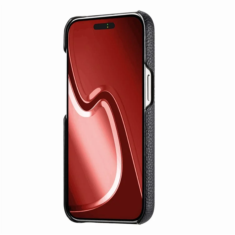 Y1 Per Iphone 16 Pro Case Shock -shock Affrotta di Litchi Texture in Pelle+copertina Per Telefono pc - Nero