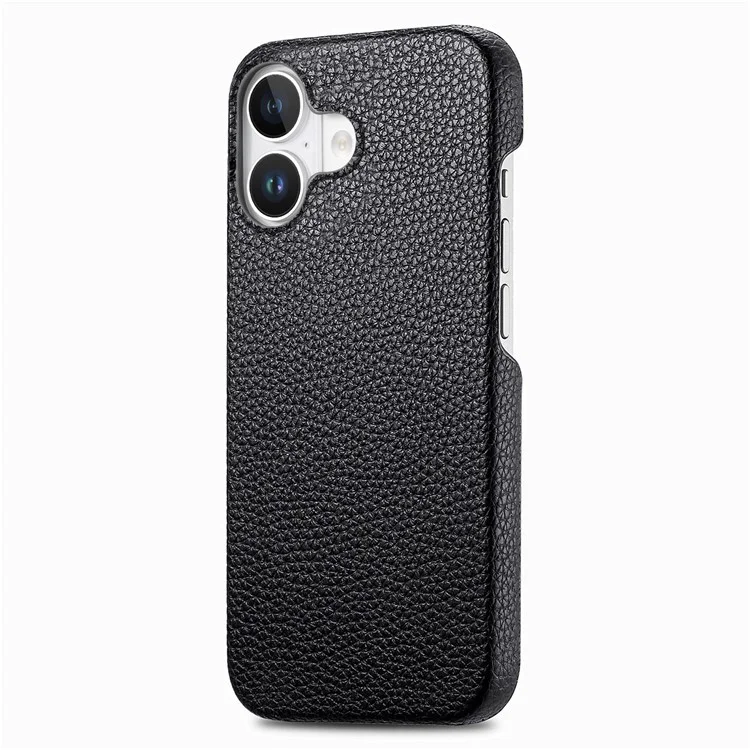 Y1 Per Iphone 16 Plus Case Shock -shock Litchi Texture in Pelle+coperchio Per Telefono pc - Nero