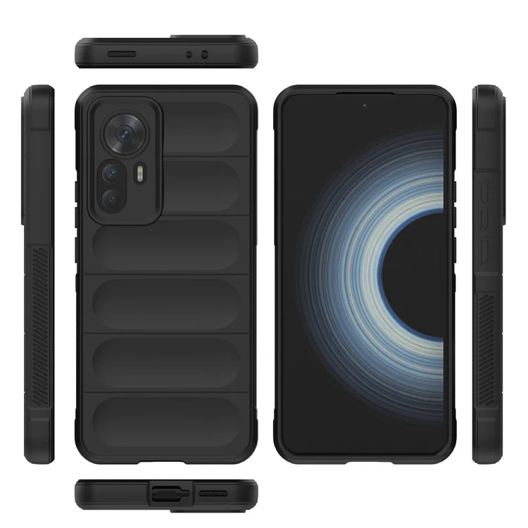 For Xiaomi Redmi K50 Ultra 5G / 12T 5G Protective Phone Case Shockproof Soft TPU Mobile Phone Back Cover - Black