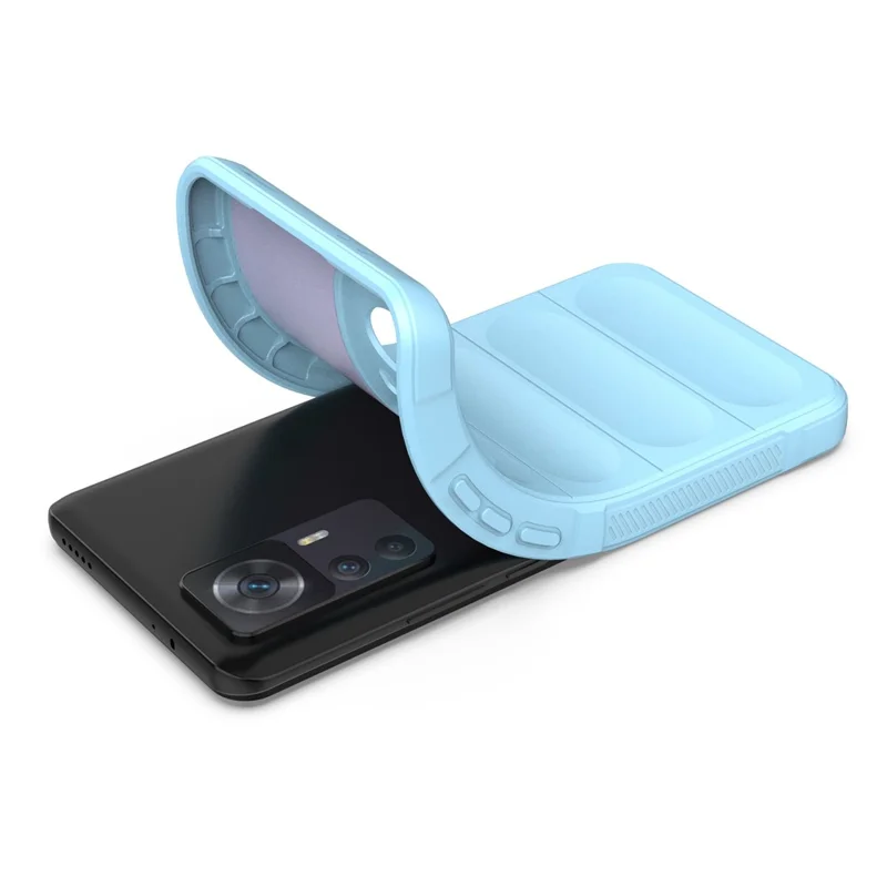 Pour Xiaomi Redmi K50 Ultra 5G / 12T 5G Étui de protection pour téléphone portable antichoc Housse de protection en TPU souple - Bleu bébé