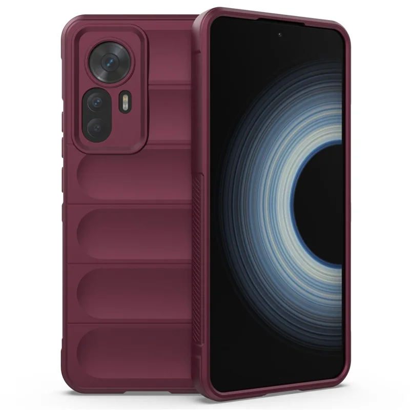 For Xiaomi Redmi K50 Ultra 5G / 12T 5G Protective Phone Case Shockproof Soft TPU Mobile Phone Back Cover - Wine Red