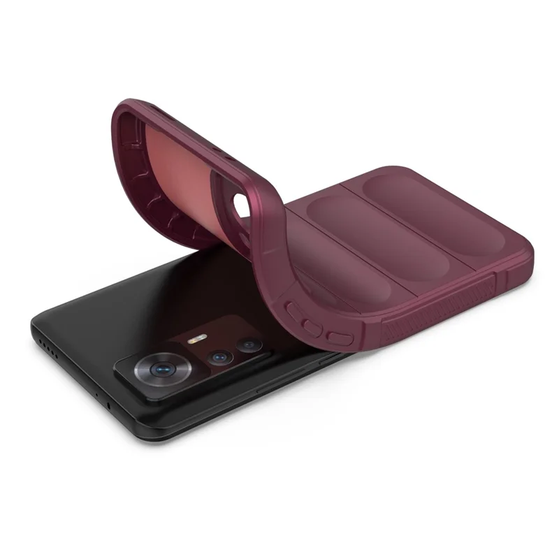 For Xiaomi Redmi K50 Ultra 5G / 12T 5G Protective Phone Case Shockproof Soft TPU Mobile Phone Back Cover - Wine Red