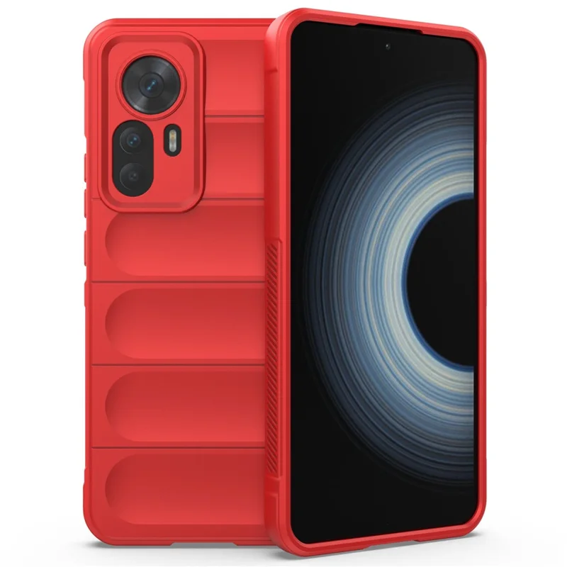 Für Xiaomi Redmi K50 Ultra 5G / 12T 5G Schutzhülle, stoßfest, weiche TPU-Handyhülle - Rot