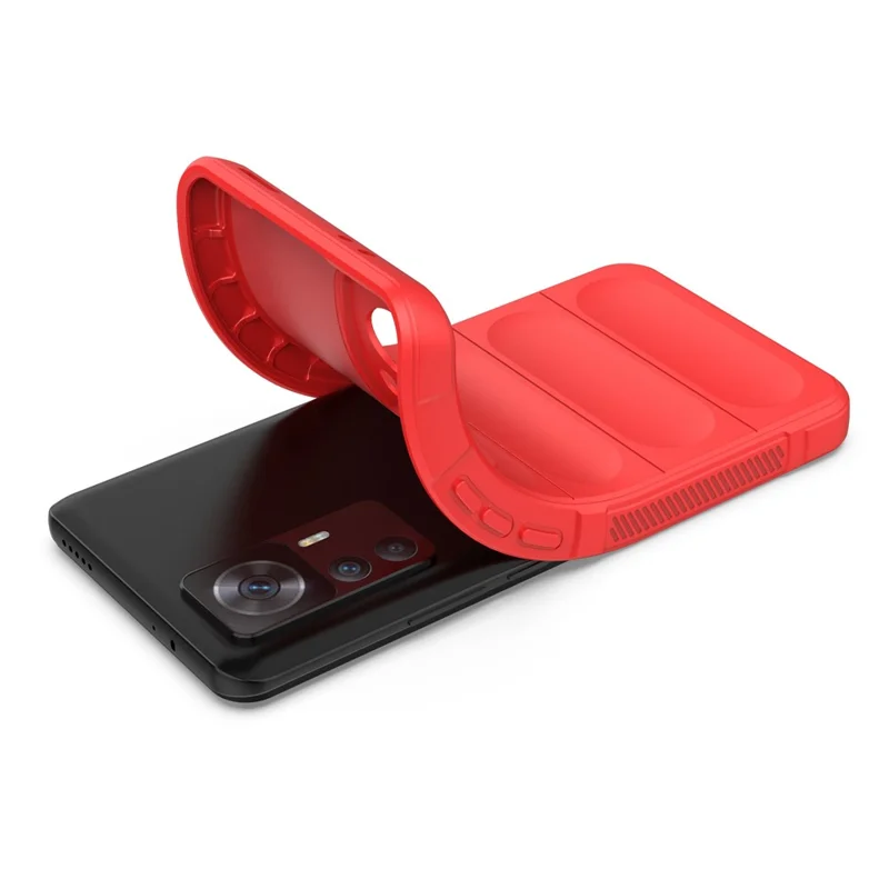 Für Xiaomi Redmi K50 Ultra 5G / 12T 5G Schutzhülle, stoßfest, weiche TPU-Handyhülle - Rot