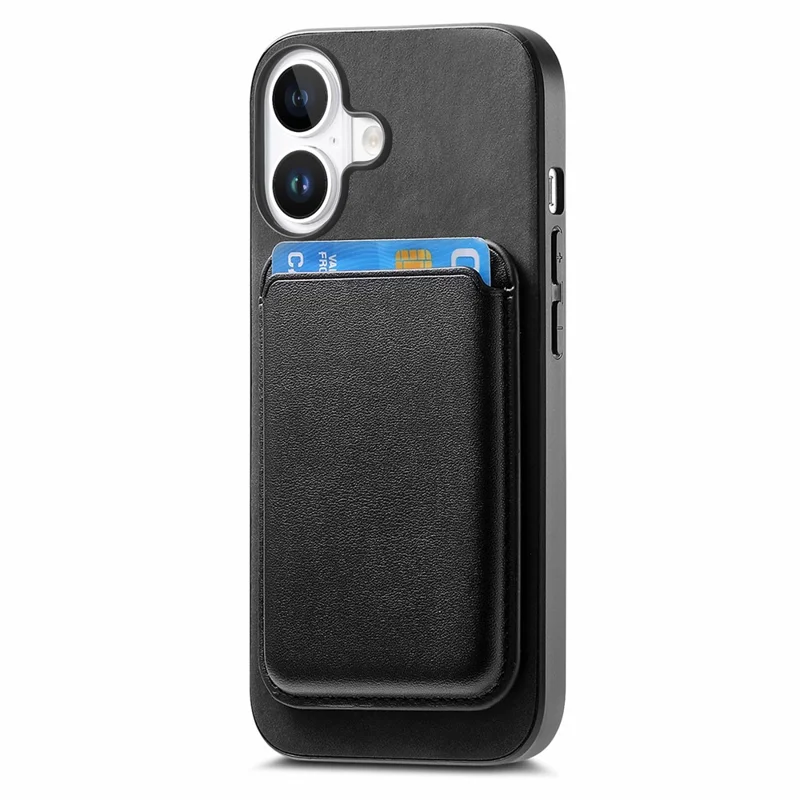 B2 Para Iphone 16 Case Bag Magnetic Magnetable Leather+TPU Teléfono Cubierta - Negro