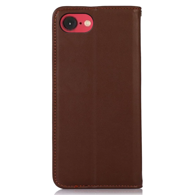Khazneh Para Iphone SE (2024) Case Genuino Capela de Capela de Capela de Coura - Marrom