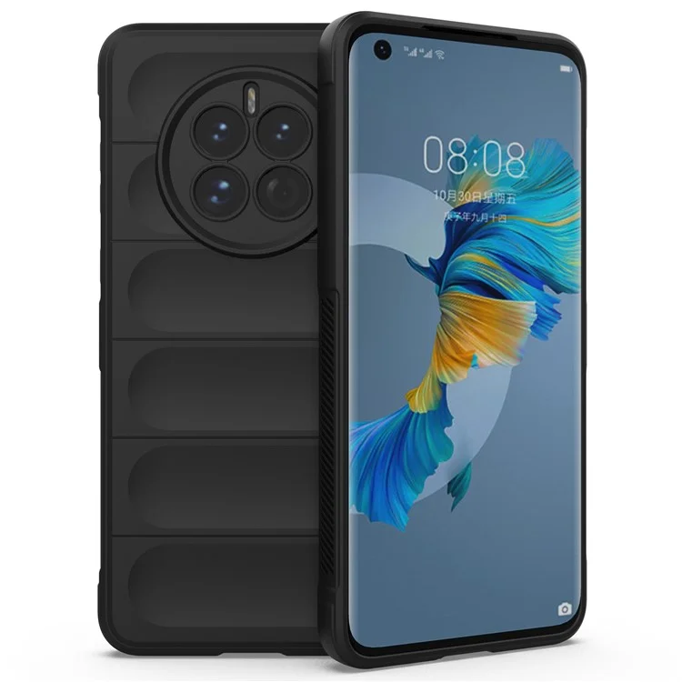 For Huawei Mate 50 4G Anti-drop Soft TPU Phone Case Scratch-resistant Mobile Phone Back Cover - Black