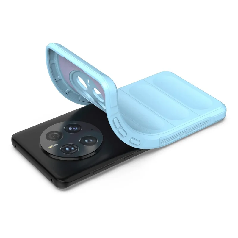 Für Huawei Mate 50 Pro 4G Kratzfeste Handyhülle Schutzhülle Stoßfest Weiche TPU Handytasche - Babyblau